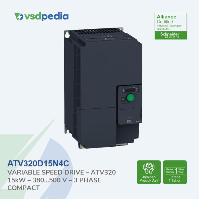 Jual SCHNEIDER ALTIVAR ATV320 INVERTER VSD VFD 15kW 20HP 380-500VAC 3PH ...