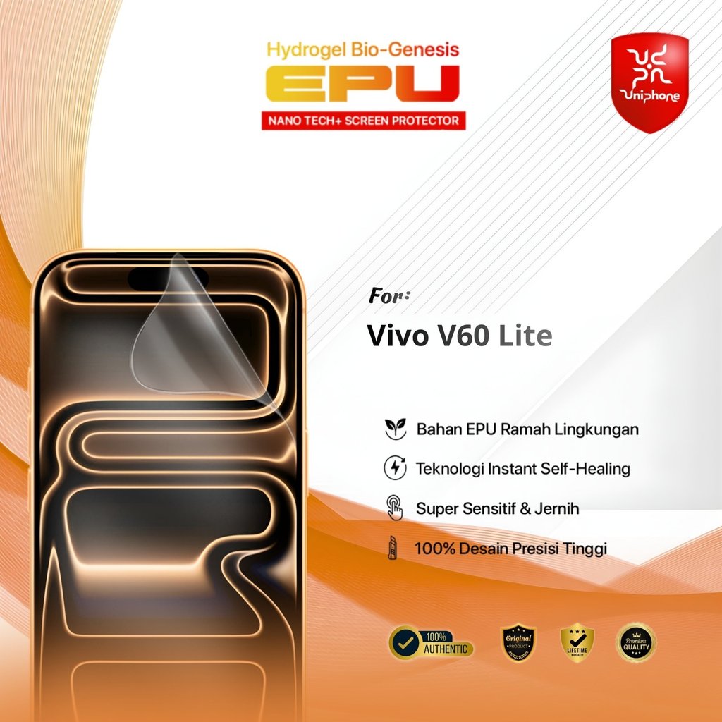 Jual UniPhon BIO-HYDRO EPU Hydrogel Pelindung Layar for Vivo V60 Lite ...