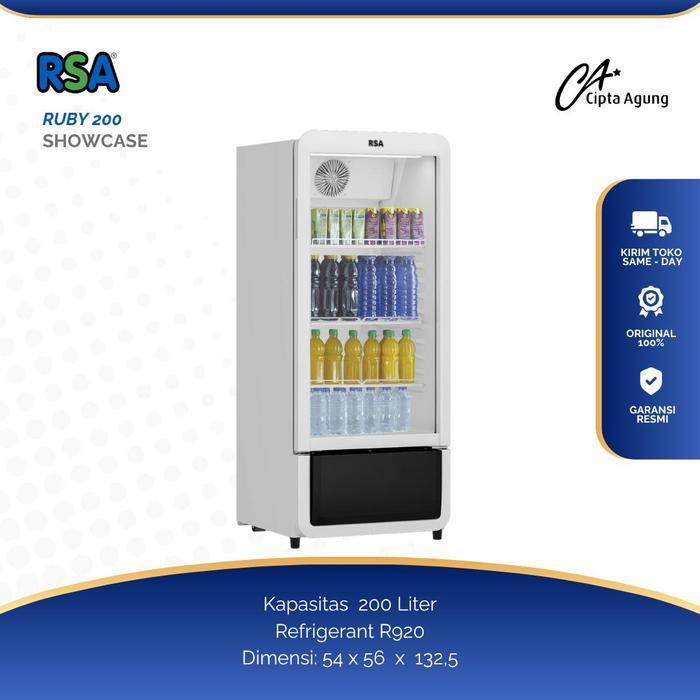 Jual RSA SHOWCASE RSA RUBY 200 RUBY 240 RUBY 280 WHITE PUTIH NO FROST ...