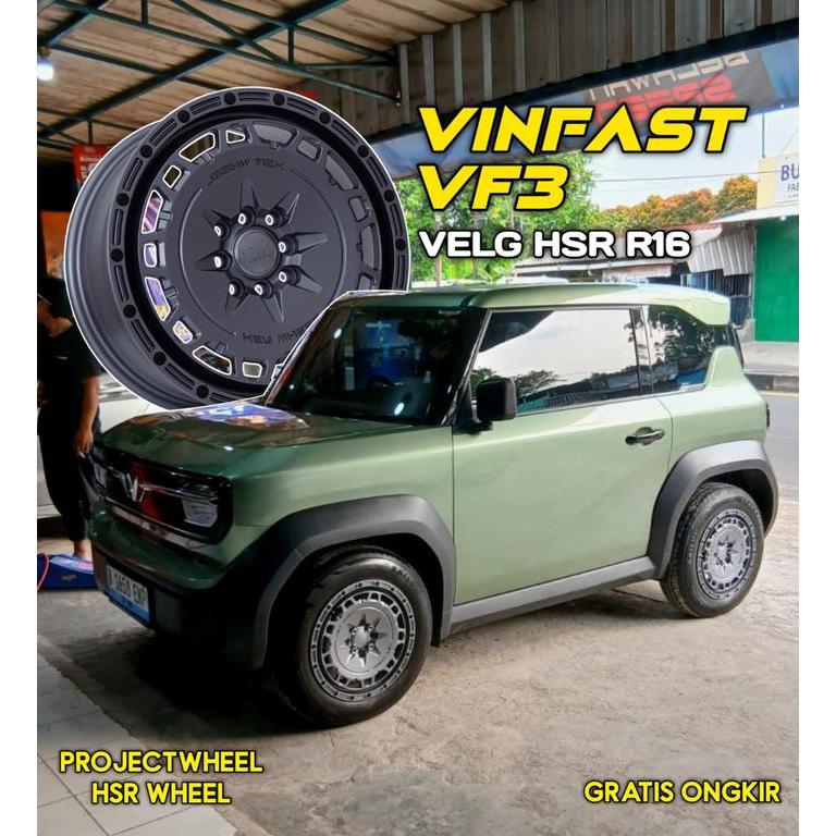 Jual Velg Vinfast VF3 r16 Model Rally HSR ARFAK 4x100 Grey Ring 16 ...