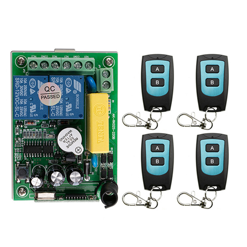 Jual AC 220V 2 CH Channels 2CH RF Wireless Remote Control Switch Remote ...