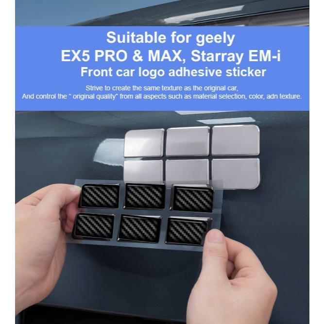 Jual FOR GEELY EX5 PRO & MAX STARRRAY EM-I STICKER FRONT CAR LOGO GLUE ...