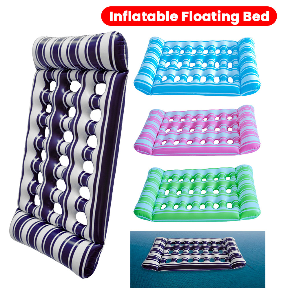 Jual Inflatable Floating Bed Portable Inflatable Water Sleeping Bed ...