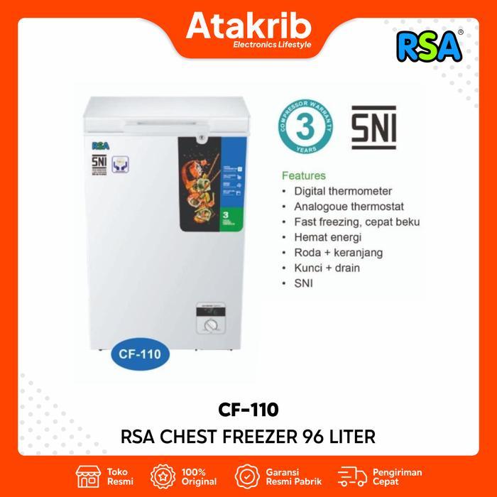 Jual RSA CHEST FREEZER CF-110 / CF110 Kapasitas 100 Liter | Shopee ...