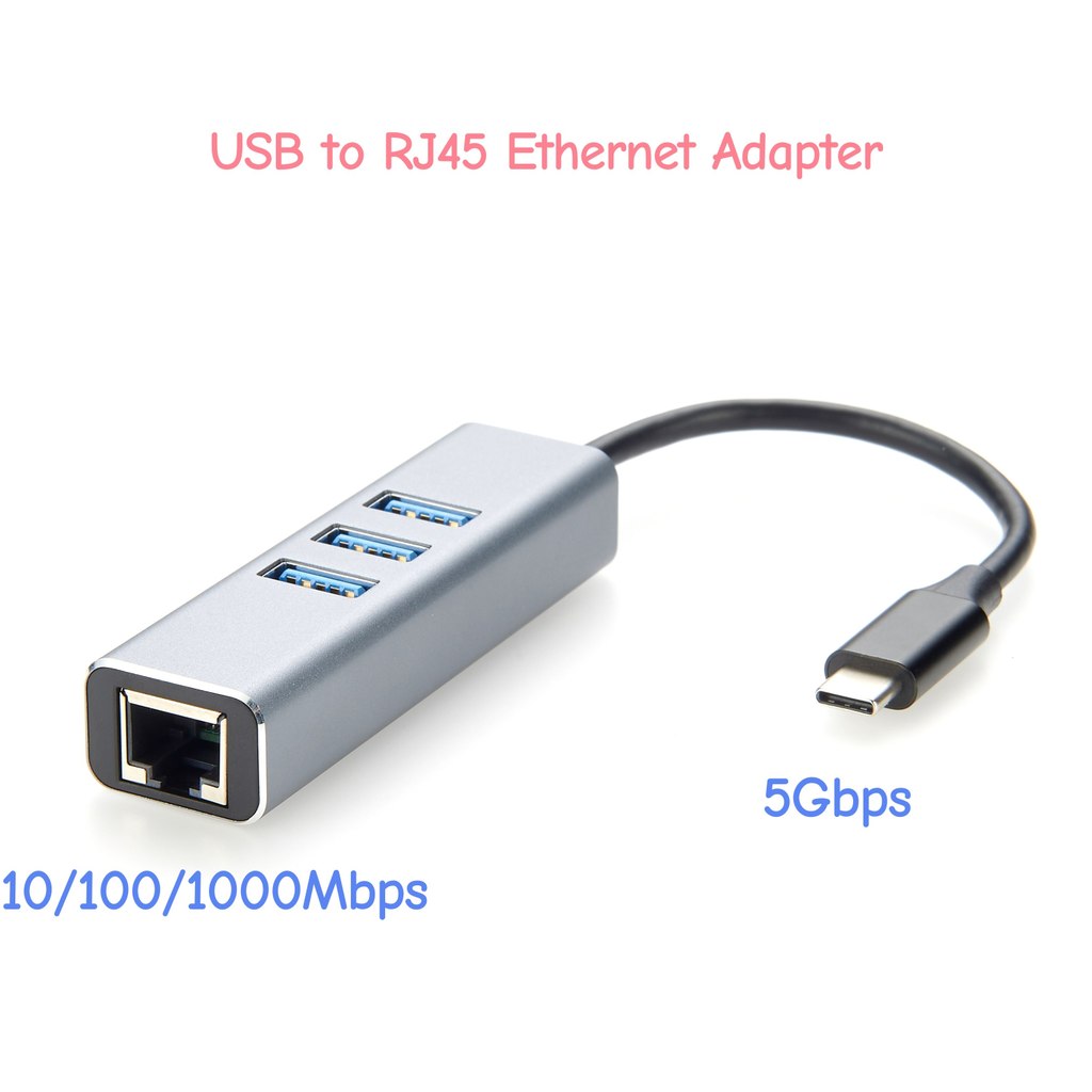 Jual USB C to RJ45 Ethernet Adapter Plugable Type C to RJ45 Gigabit LAN ...
