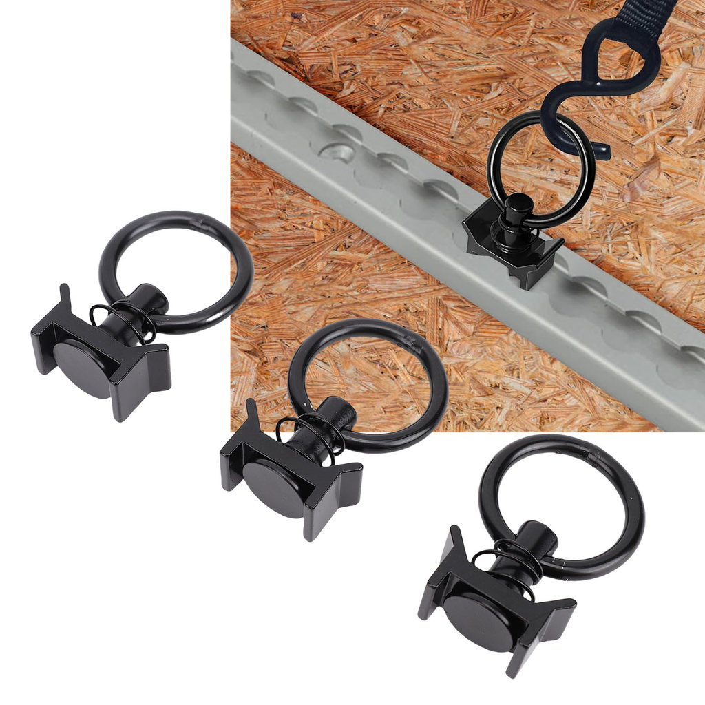Jual BARU L Track Single Stud Fitting with Round Ring L Track Tie Down ...