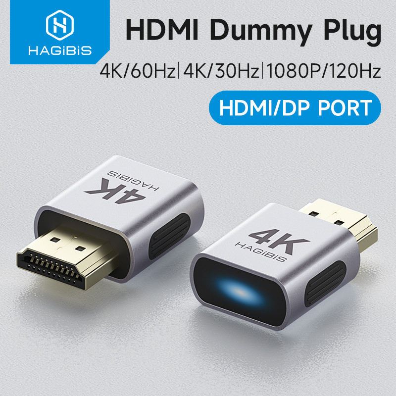 3 Pezzi HDMI Dummy Plug Con LED Blu, Emulatore Monitor Virtuale 4K@60Hz, Plug & Play Per Windows, Mac E Linux - 3