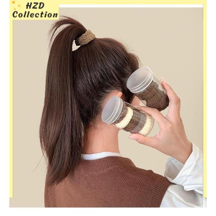 Jual Karet Rambut Donat Wanita isi 6 Free Tabung Ikat Kunciran Fashion ...