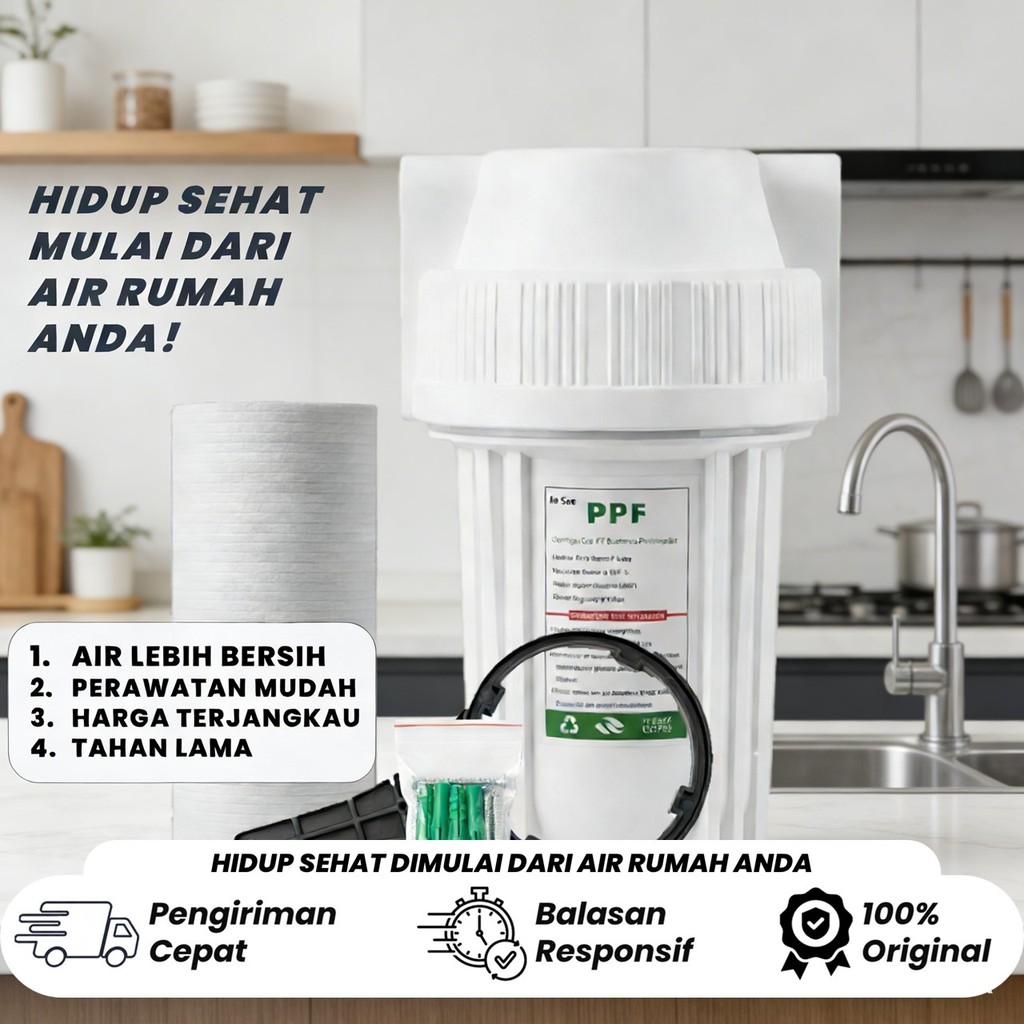 Jual Paket filter Air 1 Tahap 5 Inch + Filter PPF / Filter Sedimen ...