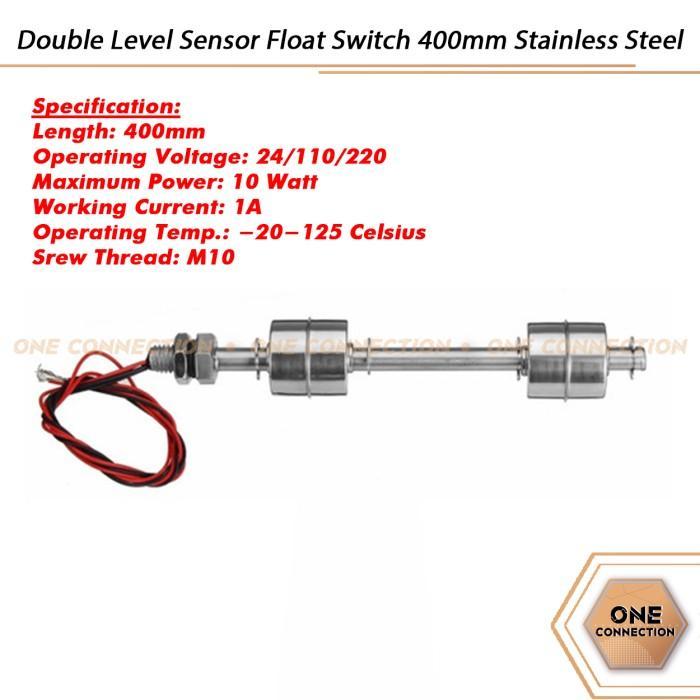Jual Double Float Switch Dual Balls Stainless Sus Water Level Sensor ...