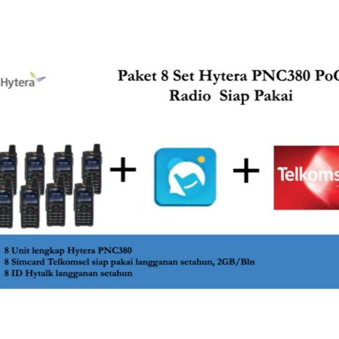Jual Hytera PNC380 (8 Set) Poc Radio Instant Communication Unlimited ...