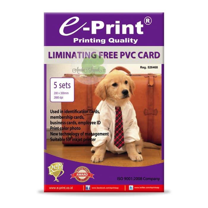Jual E-Print Laminating Free Pvc Card Kertas Laminating Id Card ...