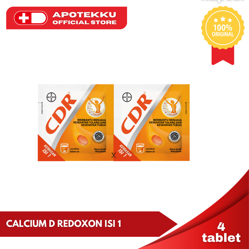 Jual CDR Calcium-D-Redoxon - Eceran 1 Tablet (Wajib Asuransi) | Shopee ...