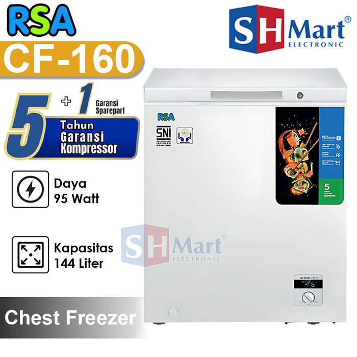 Jual CHEST FREEZER RSA CF-160 CF160 KAPASITAS 144 LITER FREEZER BOX ...