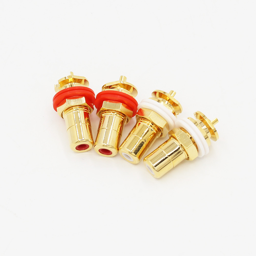 Jual JUAL Hifi Audio RCA Socket brass Gold Plated RCA Socket HIFI RCA ...