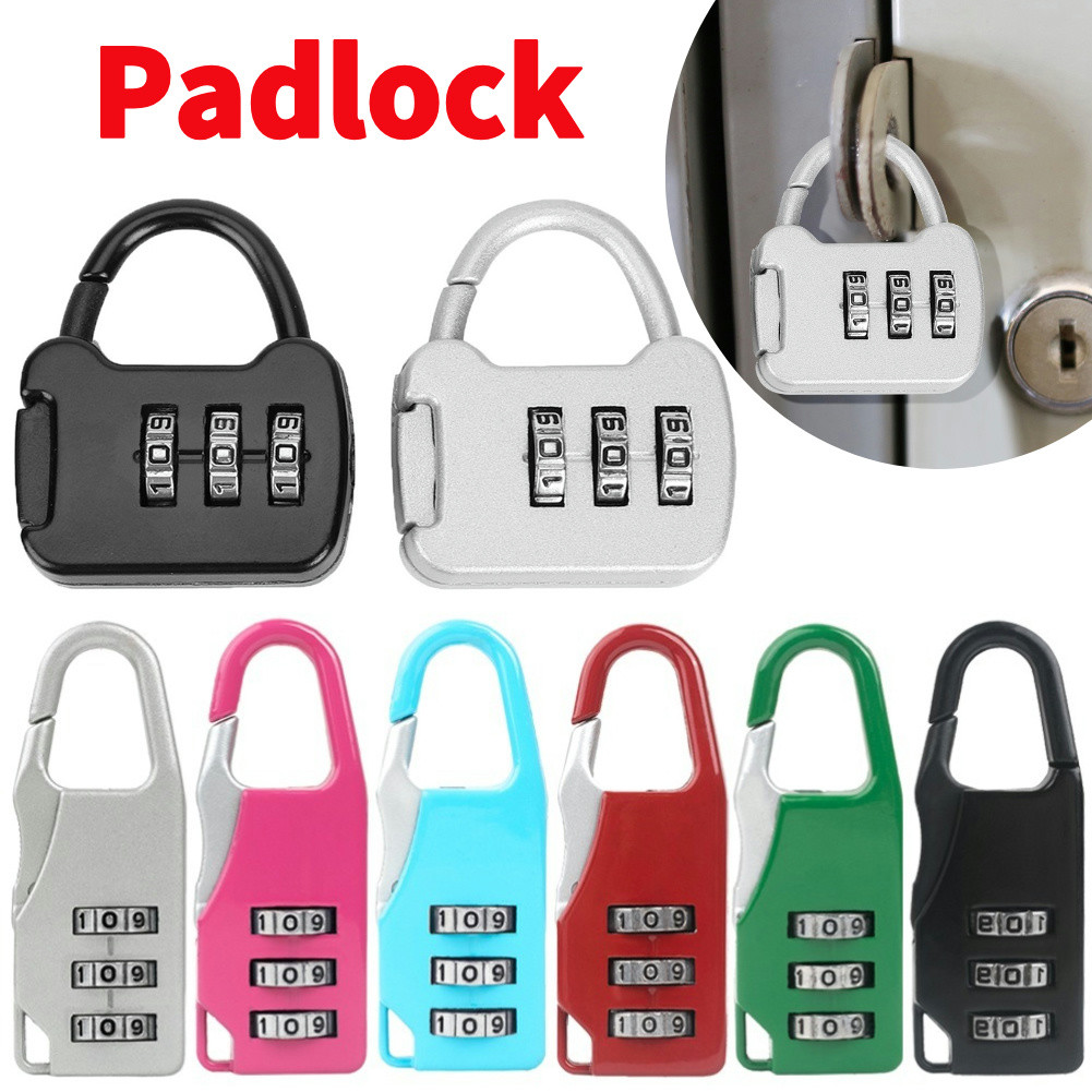 Jual 3 Digit Combination Backpack Portable Mini Carrying Password Lock ...