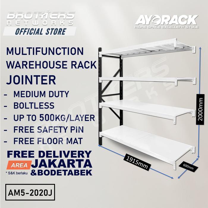 Jual RAK GUDANG BESI MEDIUM DUTY 2 METER 4 SUSUN AYORACK AM5-2020S ...