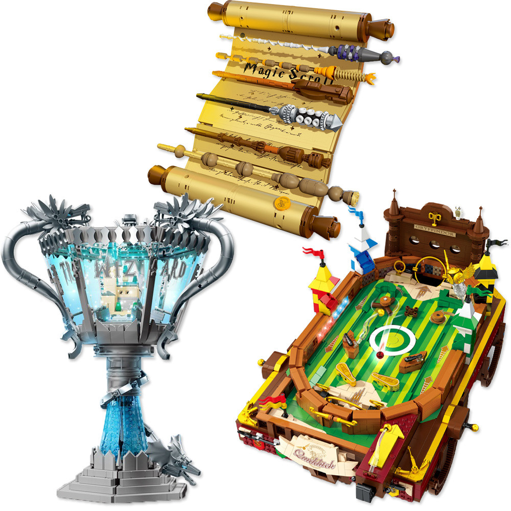 Jual Harry Potter Goblet Of Fire Building Block Magic Scroll Figure ...