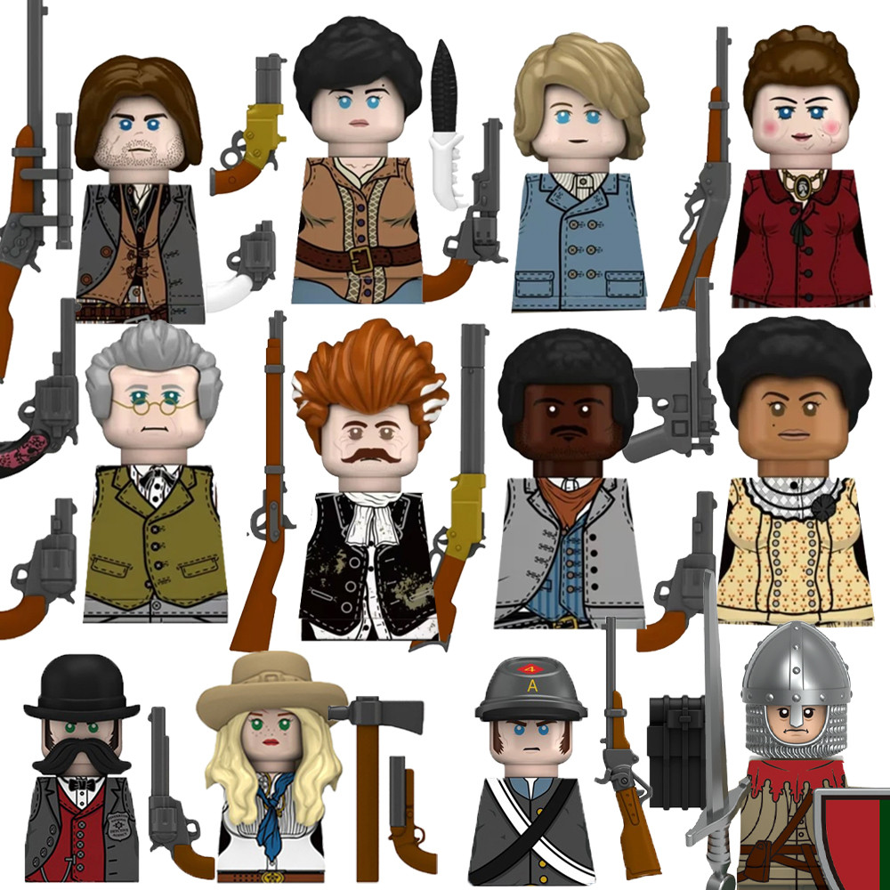 Jual MOC City US Military Building Blocks Figure Accessories Western ...