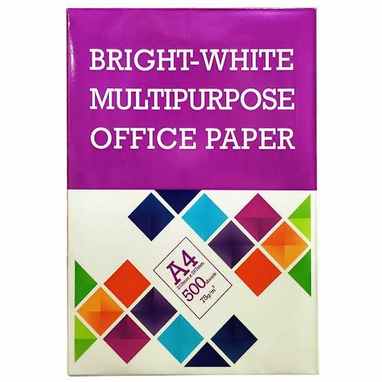 Jual KERTAS HVS BRIGHT WHITE MULTIPURPOSE A4 75 GRAM | Shopee Indonesia