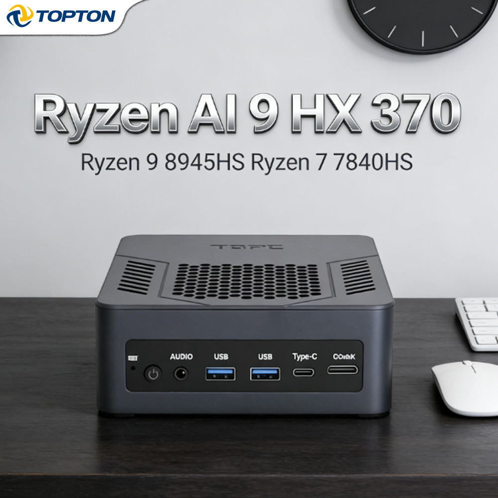 Jual TOPC Gaming Mini PC AI 9 HX 370 AMD Ryzen 9 8945HS/R7 8845HS, 2x2 ...