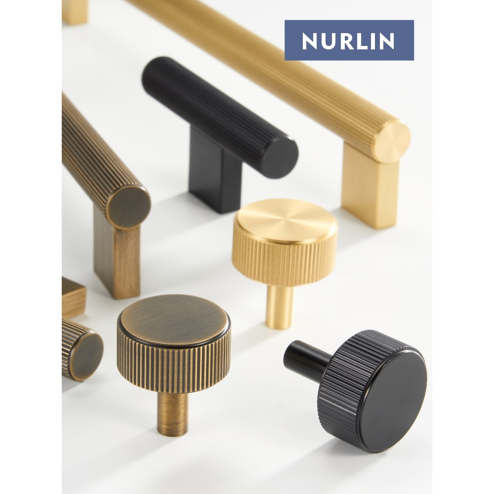 Jual Nurlin Solid Brass New Linear Cabinet Knobs Long T-bar Furniture ...