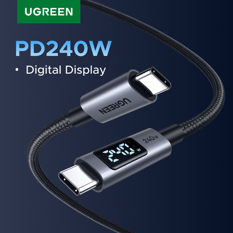 Jual UGREEN Digital Display Screen USB-C Cable 240W PD3.1 Type-C Cord ...
