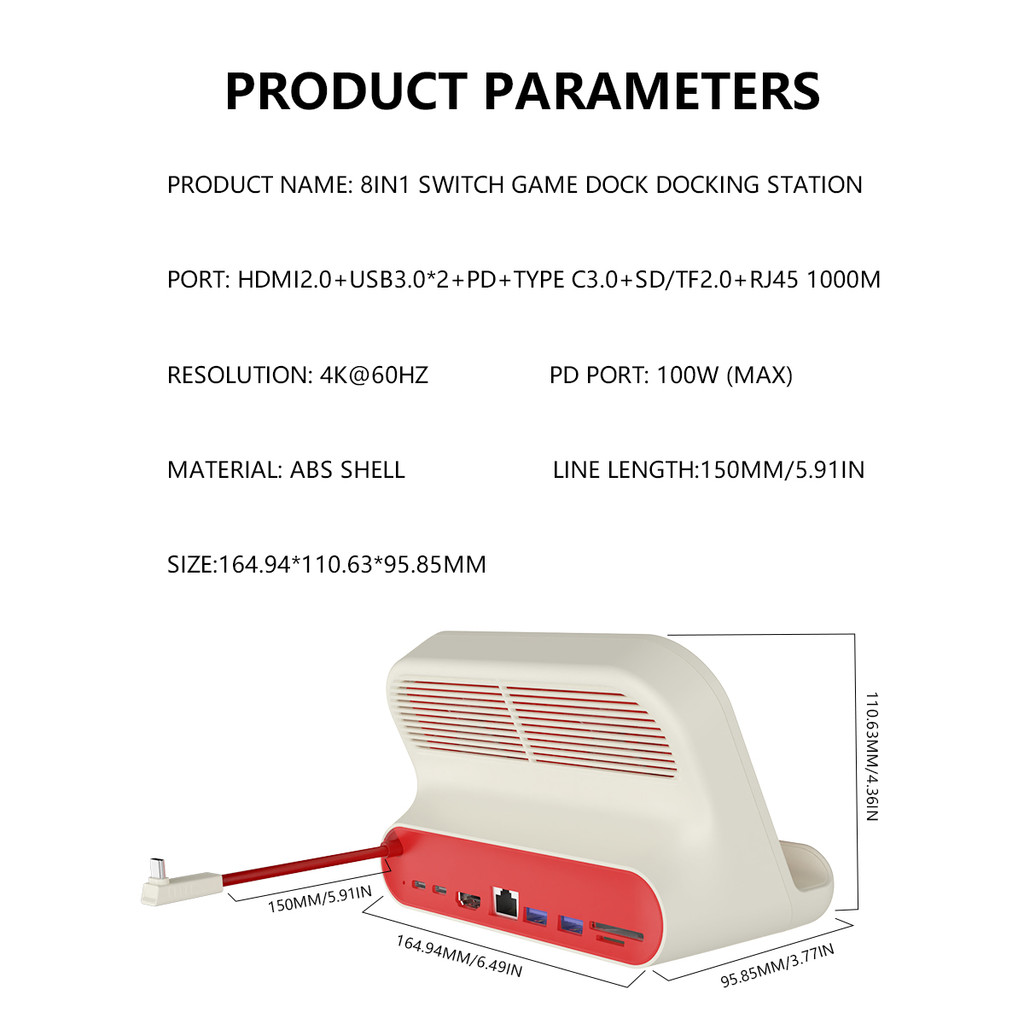 Jual Docking Station for Steam Deck/ROG Ally/Legion Go 8-in-1 USB-C Hub ...