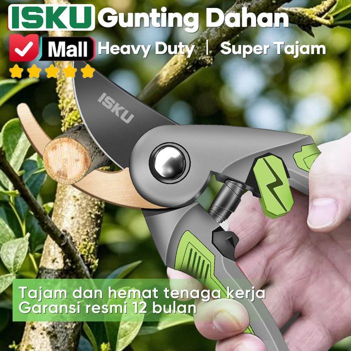 Jual ISKU Gunting Dahan 8 Inch Dan Ranting Bunga Tanaman Gunting Kebun ...