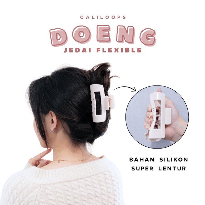 Jual Caliloops Doeng Jepit Jedai Silikon Elastis Rambut Tebal Fleksibel ...