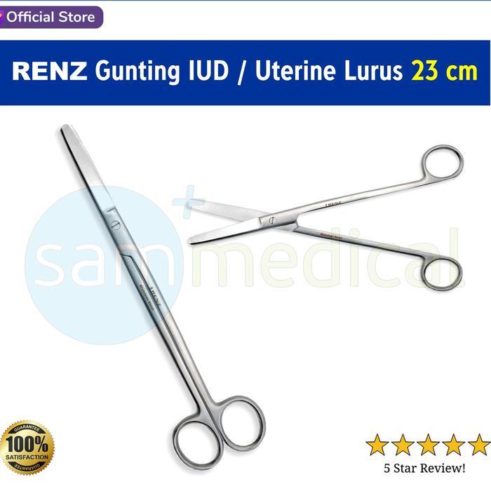 Jual RENZ GUNTING IUD / UTERINE SCISSORS LURUS 24CM | Shopee Indonesia