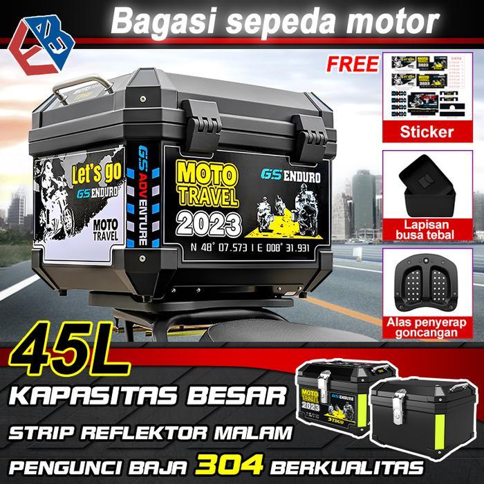 Jual SEPEDA MOTOR TOP BOX BAGASI 45L / BOX MOTOR BERKAPASITAS BESAR ...