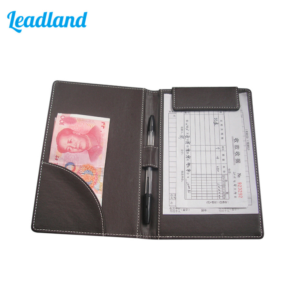 Jual Kingfom Cashier Holder Organizer PU Leather Notebook Cheque Folder ...