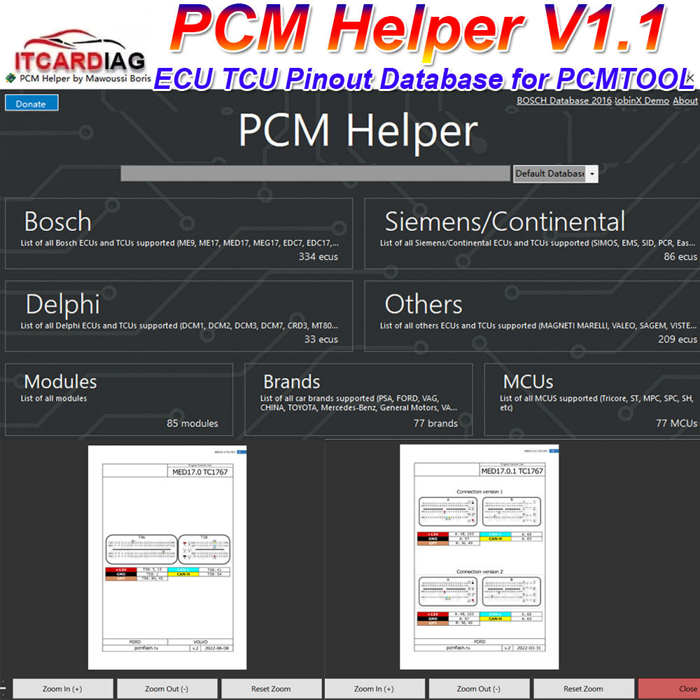Jual Pinout software Database for PCM flash user PCMhelper ECU TCU ...