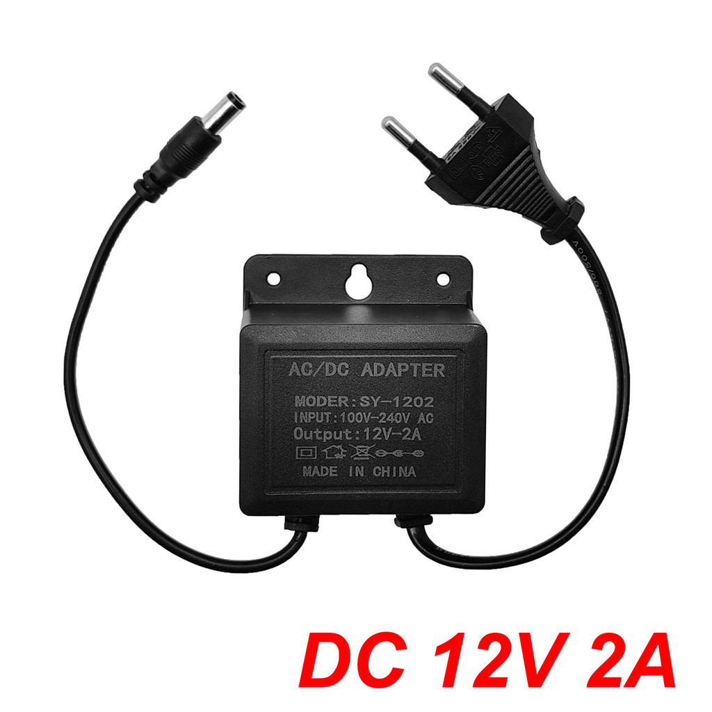 Jual Dc12V 2A Waterproof Eu Plug Power Adapter For Cctv Security ...
