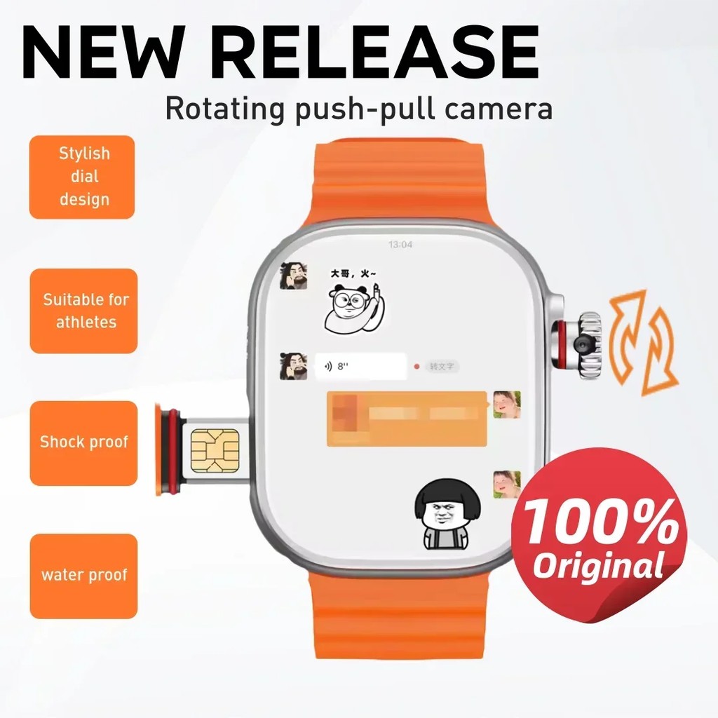 Jual Original CDS9 Ultra Smartwatch Android 9.0 4G Network Sim Card ...
