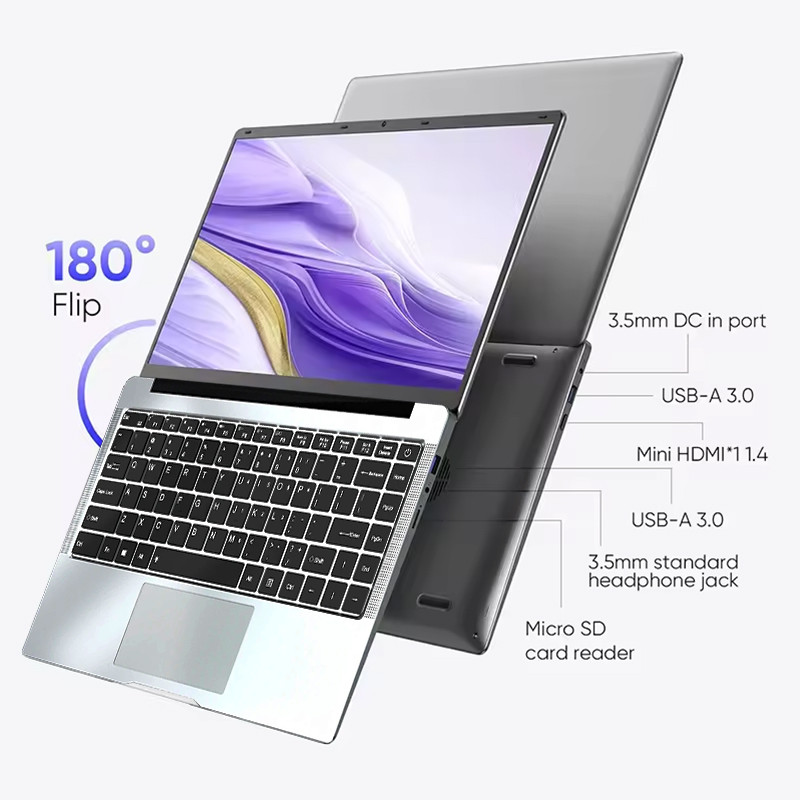 Jual 2025 Core i7 9850H Ultra Slim Laptop 14.1inch Gaming Computer ...