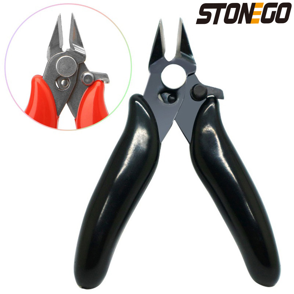 Jual STONEGO Diagonal Pliers Mini Wire Flush Cutter 3.5 Inch Micro ...