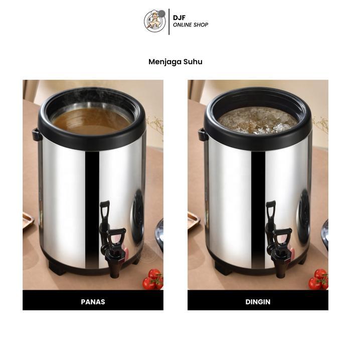 Jual Air Milk Tea Bucket 6 8 10 12 Liter Tahan Panas Dingin Dispenser ...