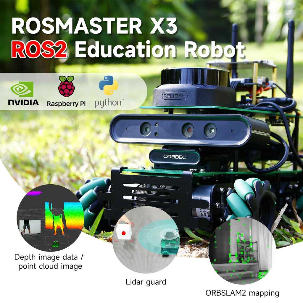 Jual ROSMASTER X3 ROS2 Robot Aluminum Alloy Frame Autopilot Lidar ...