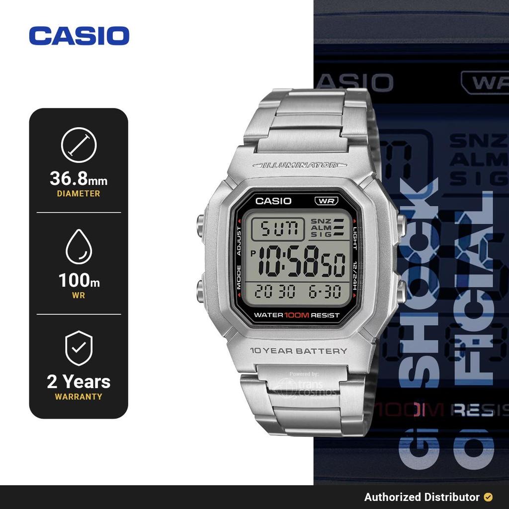 Jual Casio General W-800HD-1AVDF Digital Pria Original Resin Strap ...