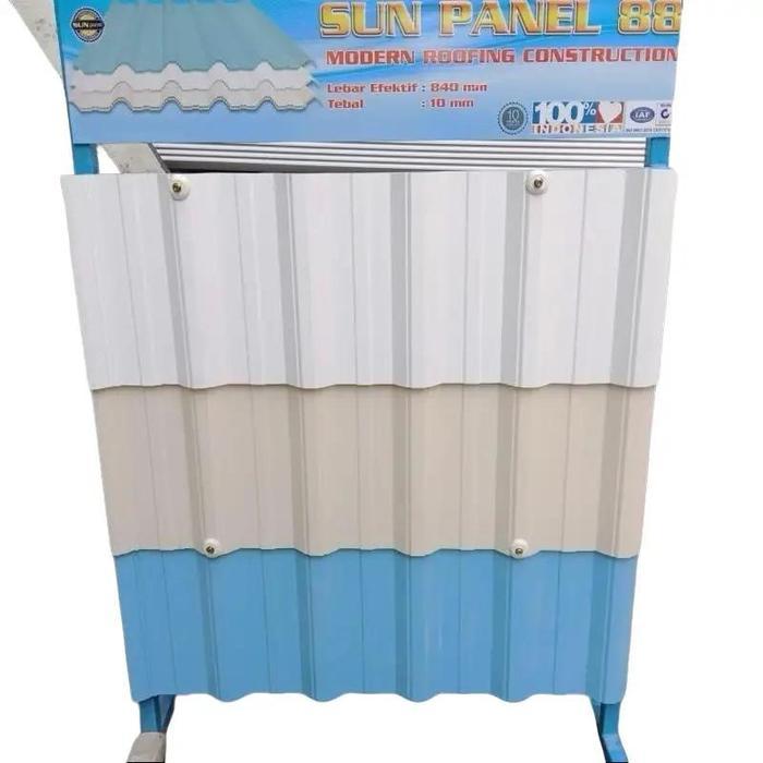 Jual Atap UPVC SUN PANEL 10mm Lebar Efektif 84cm Translucent Tahan Asam ...