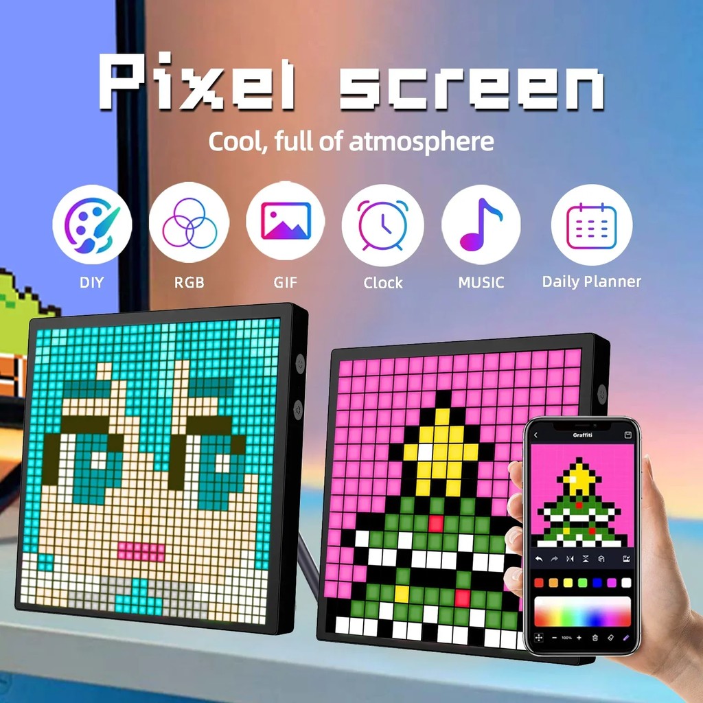 Jual Smart LED Matrix Pixel Display RGB DIY Graffiti Bluetooth App ...
