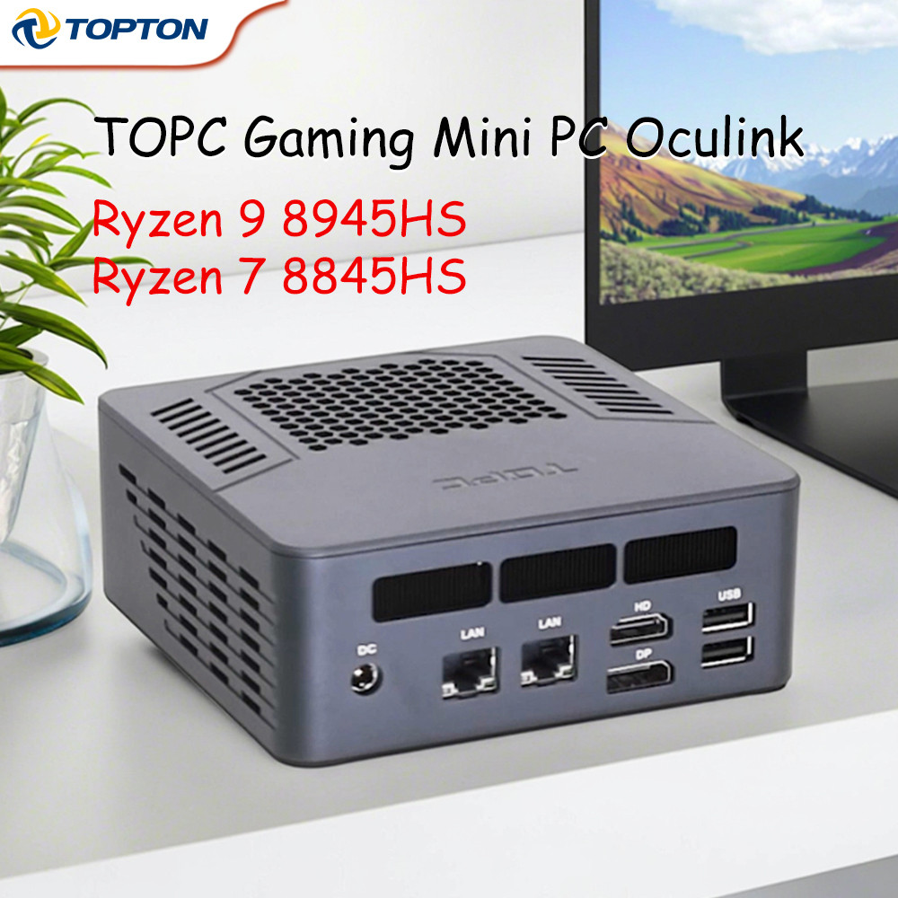 Jual TOPC Gaming Mini PC, Oculink, AMD Ryzen 9 8945HS/R7 8845HS, 2x2.5G ...
