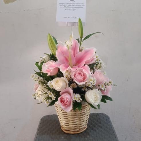 Jual Rangkaian bunga mawar putihmix pink mix bunga lili wangi di ...