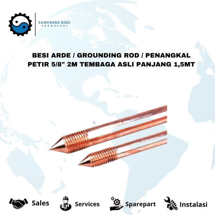 Jual Besi Arde / Grounding Rod / Penangkal Petir 5/8