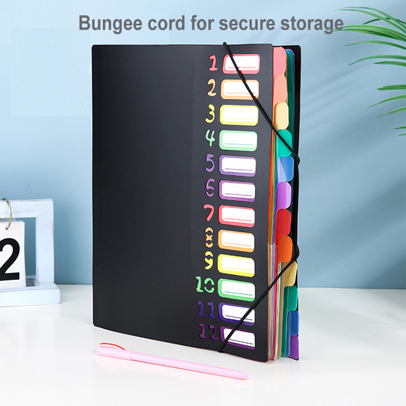 Jual A4 File Folder with Bungee Cord Rainbow Identification ...