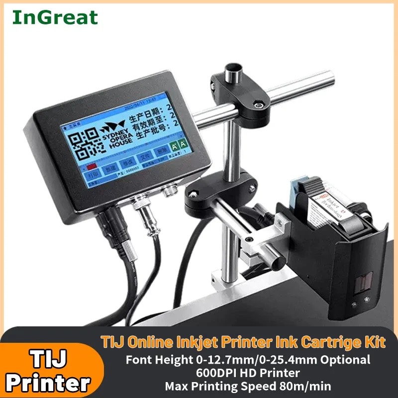 Jual TIJ Online Inkjet Printer Variable Data Barcode QR Code Logo ...