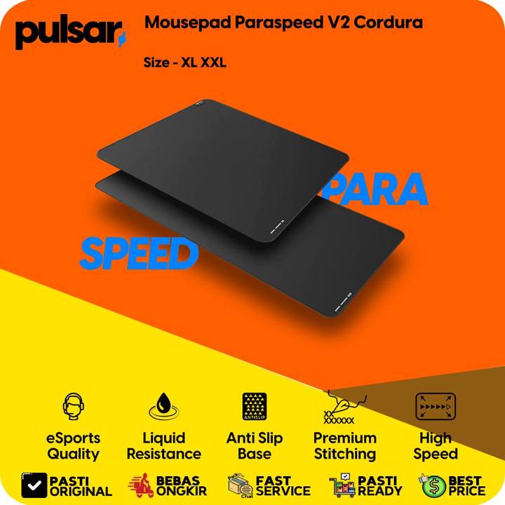 Gaming Mousepad Pulsar Paraspeed V2 Cordura Size XL / XXL Profesional Anti Slip 