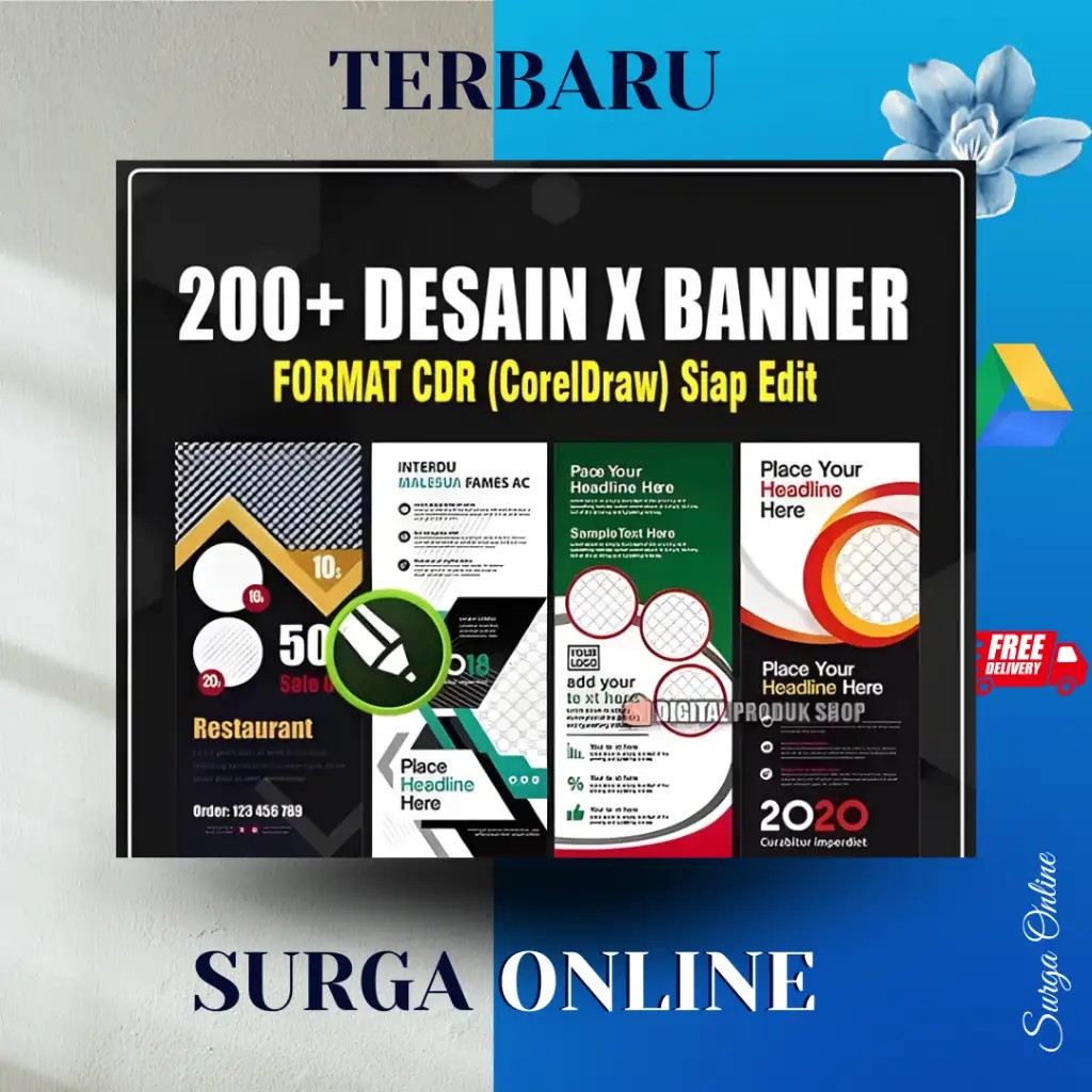 Jual 200+ Template Desain Banner Format CDR atau Corel Draw X5 | Shopee ...